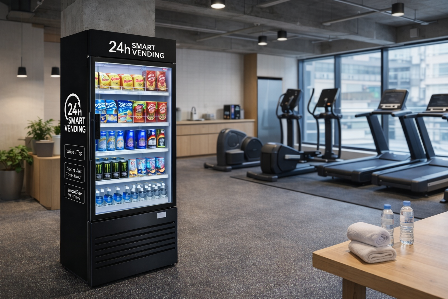 Smart fridge service for gyms