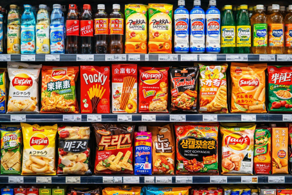 International snacks and drinks